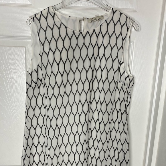Irene Klairie Silk-Blend Sleeveless Shift Mini Dress Sz 40 - Picture 15 of 16